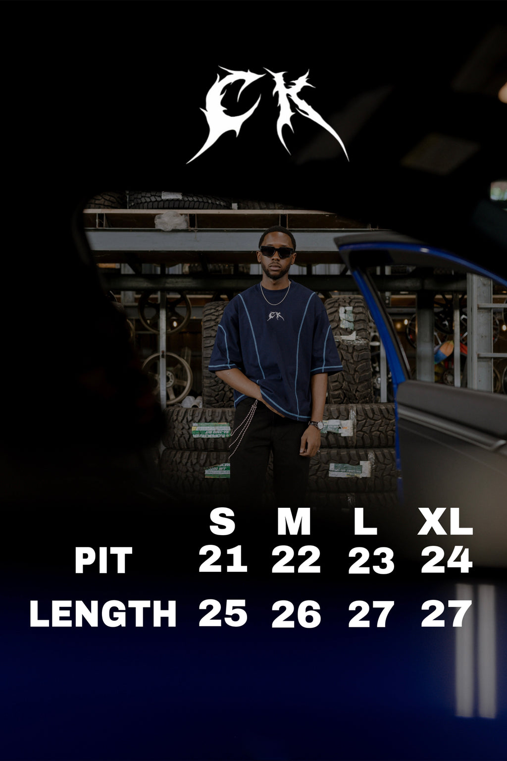 LINEA ARC COAL BLACK TEE